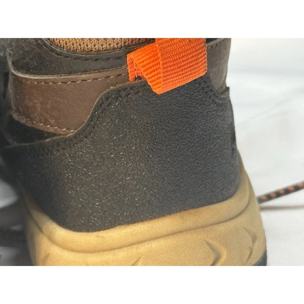 Ozark Trail Boys Hiking Boots Size 3 Brown Orange Water Resistant BYOT45CJ516